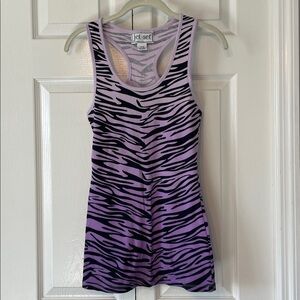 Jet Set Zebra Racerback Tank Top